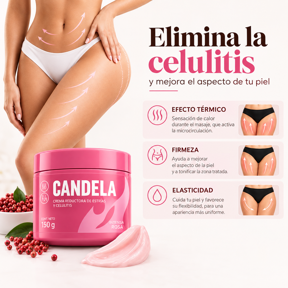 Candela — Crema Reductora de Estrías y Celulitis